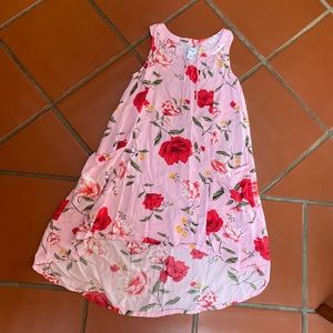 Pink floral dress with pockets